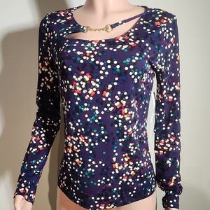 BOLD elements Navy Multicolor Bodysuit